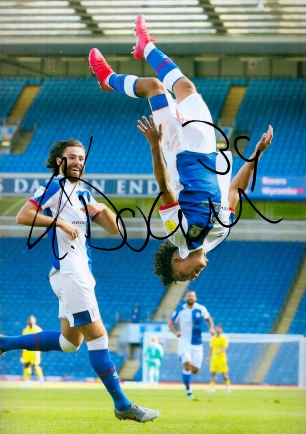 Lot 341: Football Tyrhys Dolan signed Blackburn Rovers 12x8 colour photo. Good Condition. All autographs