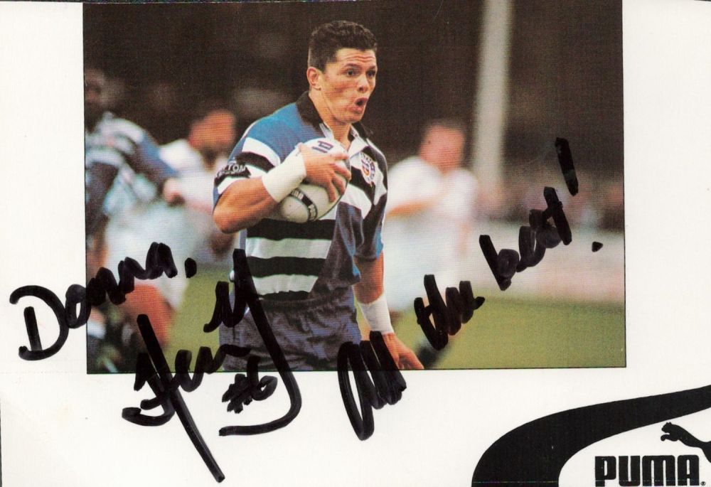 Lot 351: Rugby, Henry Paul signed 7x5 inch colour photograph, dedicated to Donna, pictured as he plays for