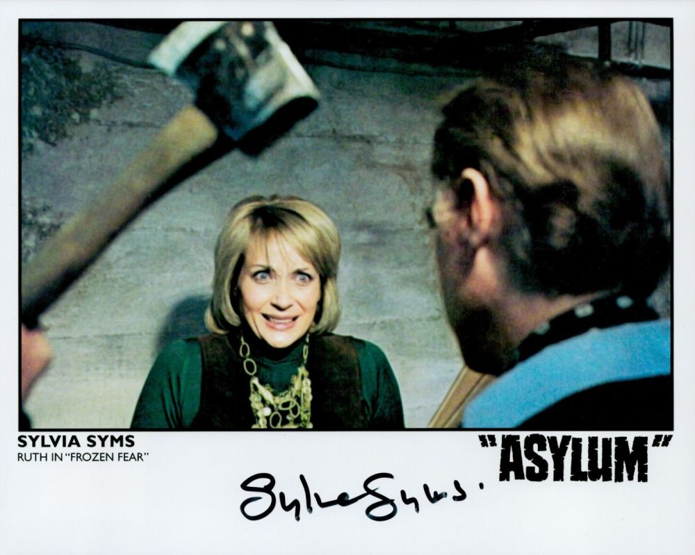 Lot 357: Sylvia Syms signed 10x8 colour Asylum promo photograph pictured during her role as Ruth in the