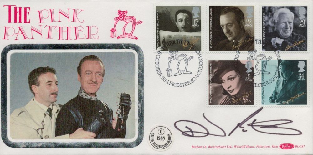 Lot 429: Film Director David Putnam signed scarce 1985 Benham official Pink Panther Films FDC BLCS7. Cat £