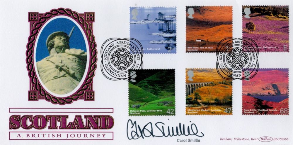 Lot 472: Carol Smillie signed Scotland A British Journey Benham FDC Double PM Scotland A British Journey