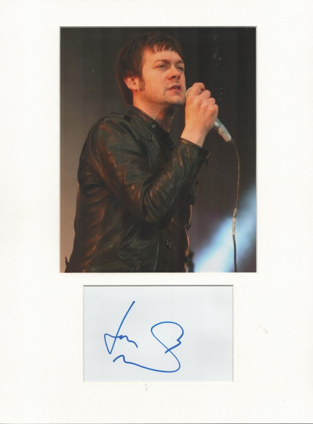 Lot 507: Tom Mekhan (Kazabian) matted signature piece featuring a signed card and a colour photograph mounted