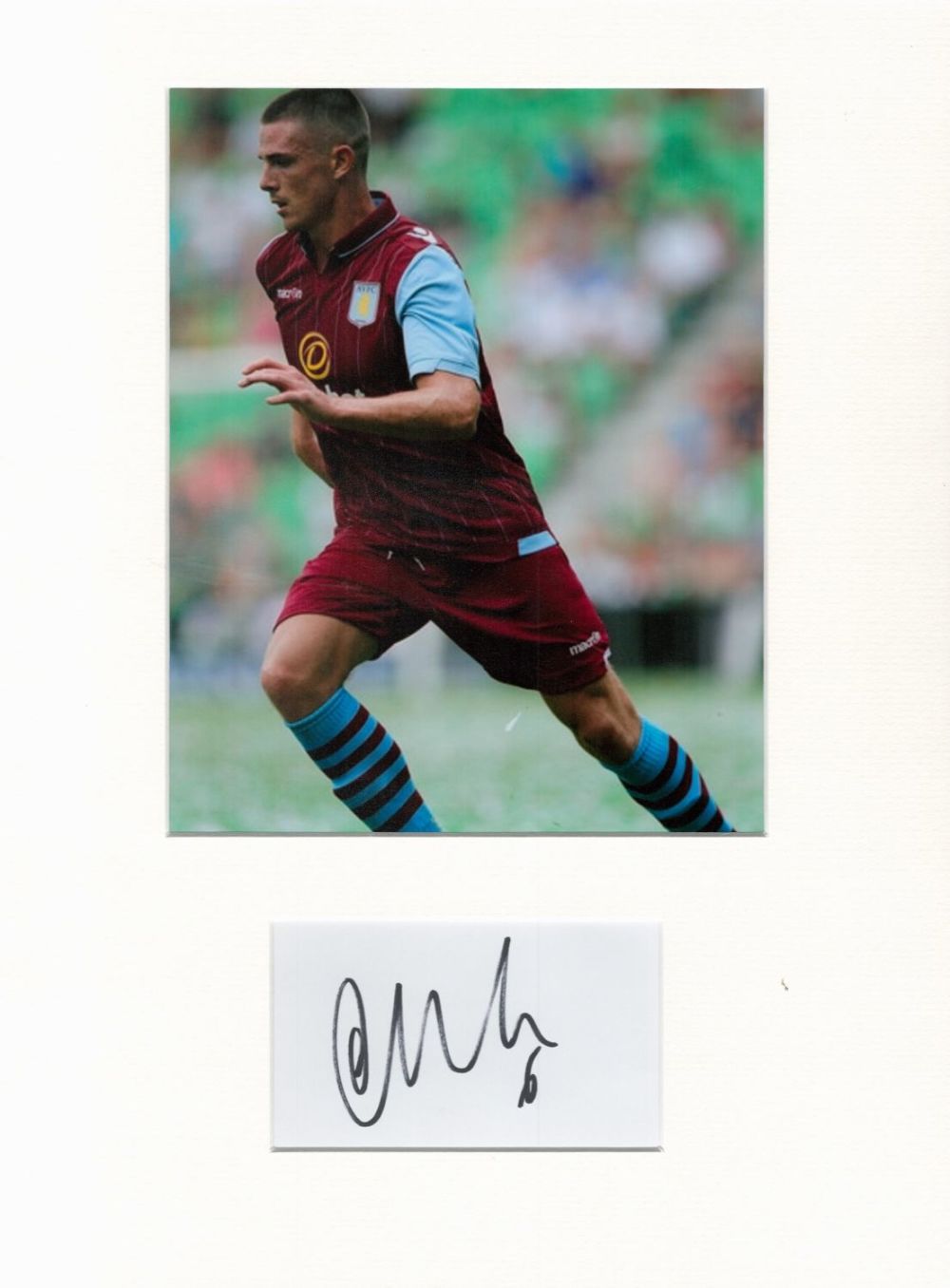 Lot 578: Football Ciaran Clark 16x12 overall Aston Villa mounted signature piece includes signed album page