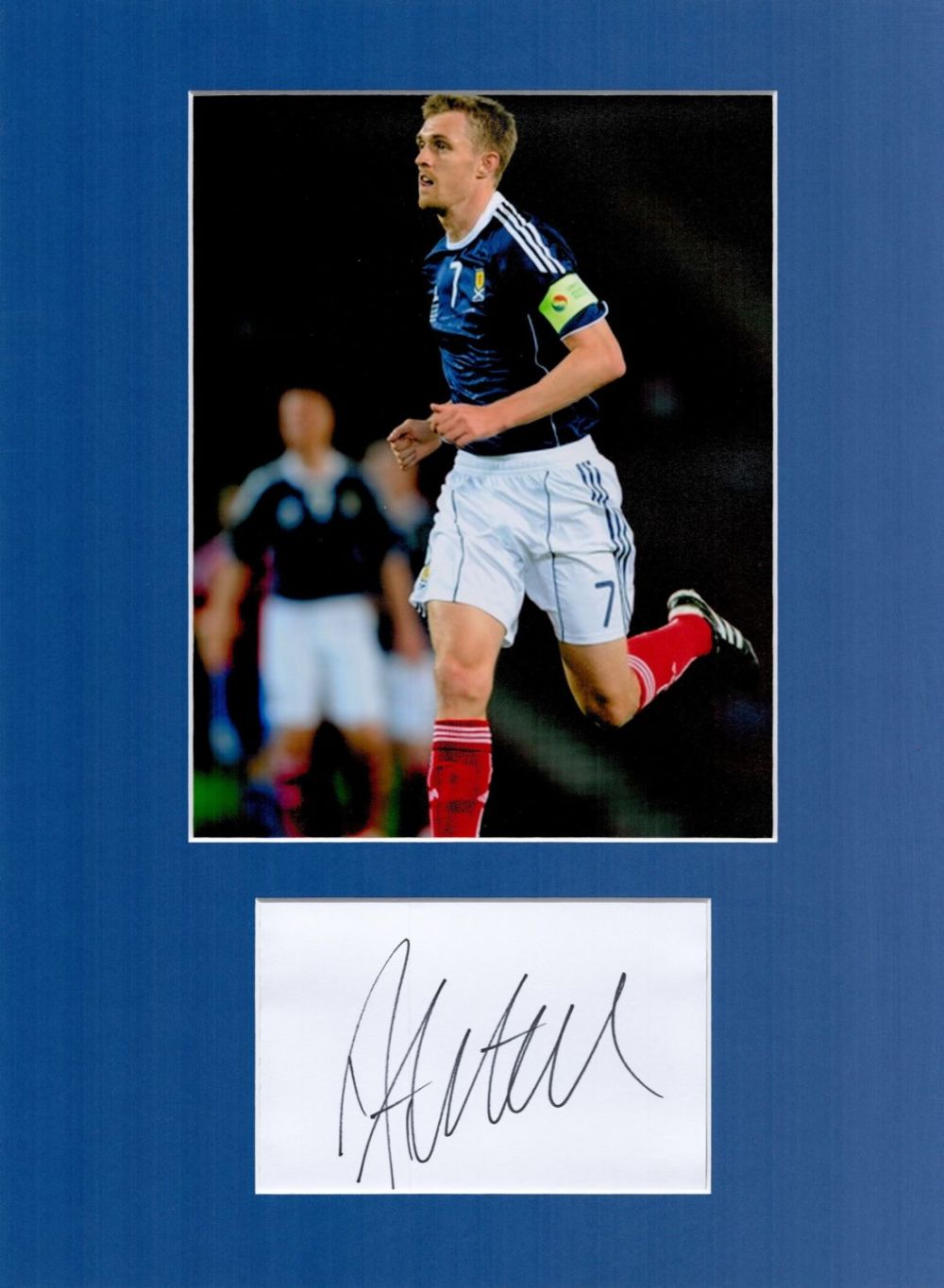 Lot 586: Football Darren Fletcher 16x12 overall Scotland mounted signature piece includes signed album page