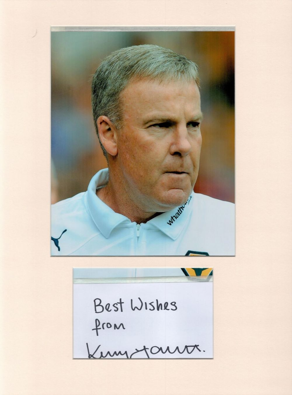 Lot 602: Football Kenny Jackett 16x12 overall Wolverhampton Wanderers mounted signature piece. Good