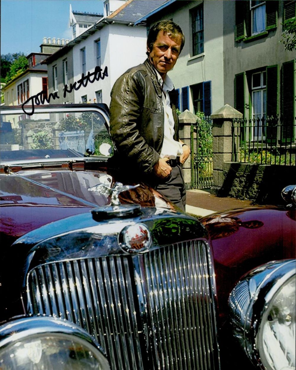 Lot 629: Bergerac 8x10 scene photo signed by John Nettles. Good Condition. All autographs are genuine hand