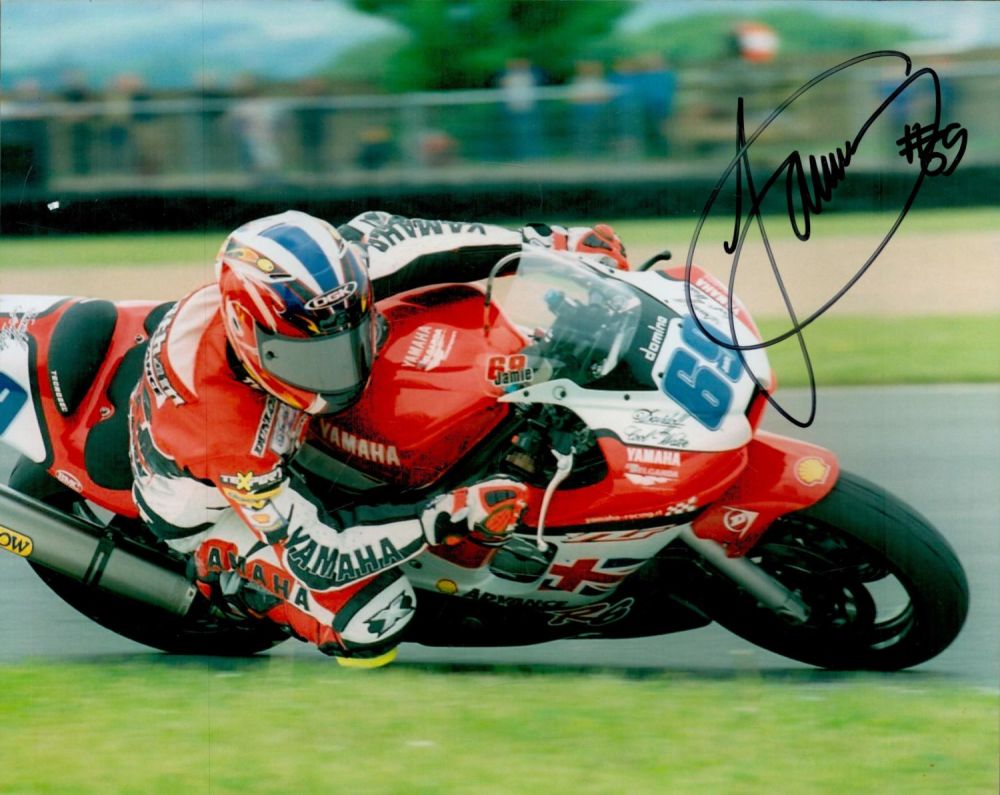 Lot 631: Motorcycle ace Jamie Whitham signed 12 x 8 inch colour photo. Good Condition. All autographs are