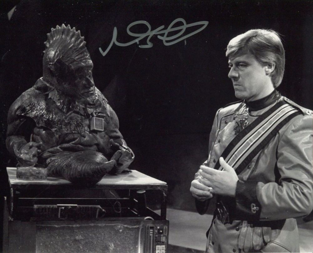 Lot 651: Doctor Who Sil 8x10 scene photo signed by actor Nabil Shaban. Good Condition. All autographs are