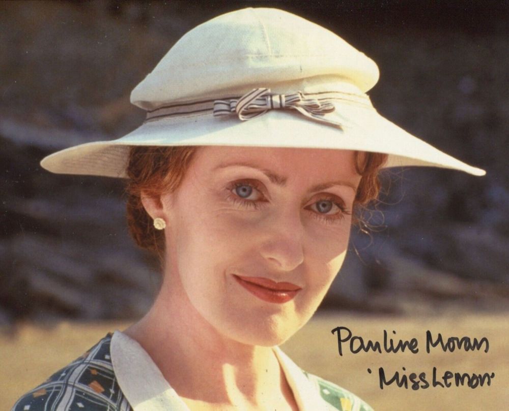 Lot 654: Poirot 8x10 photo signed by Miss Lemon actress Pauline Moran. Good Condition. All autographs are