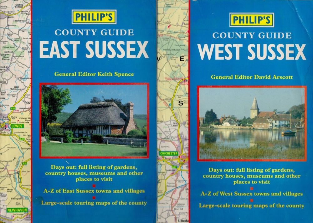 Lot 96: Philip's County Guides West Sussex and East Sussex...