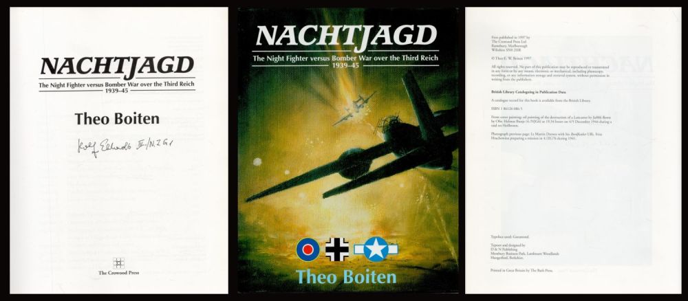 Lot 465: WWII Rolf Ebartd Signed Book Nightjagd The Night...