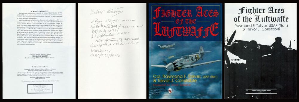 Lot 478: WWII Multi Signed Book Fighter Aces of the...