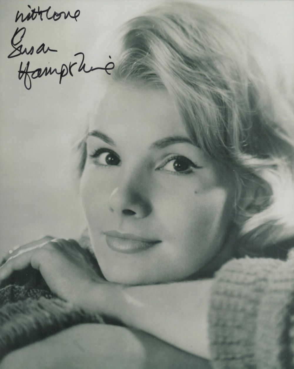 Lot 484: Susan Hampshire Signed Black & White Photo. Approx....