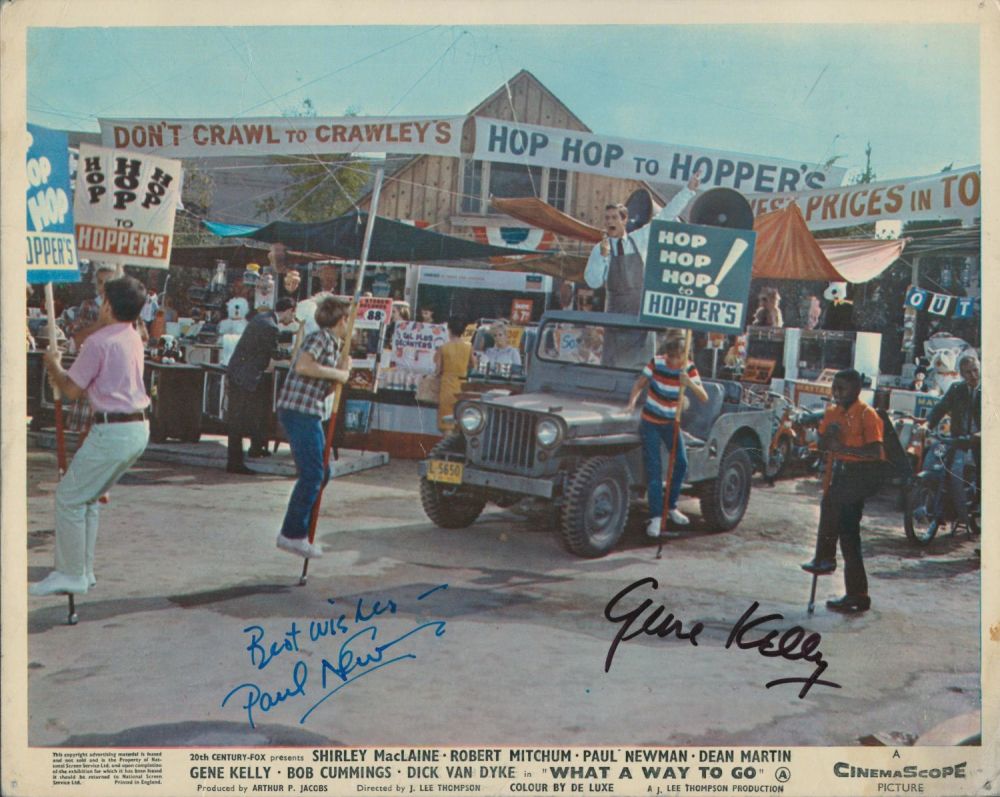 Lot 541: Multi Signed Paul Newman & Gene Kelly Colour...