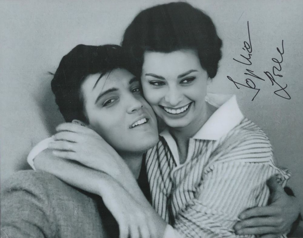 Lot 545: Sophia Loren Signed Black & White Photo. Approx....