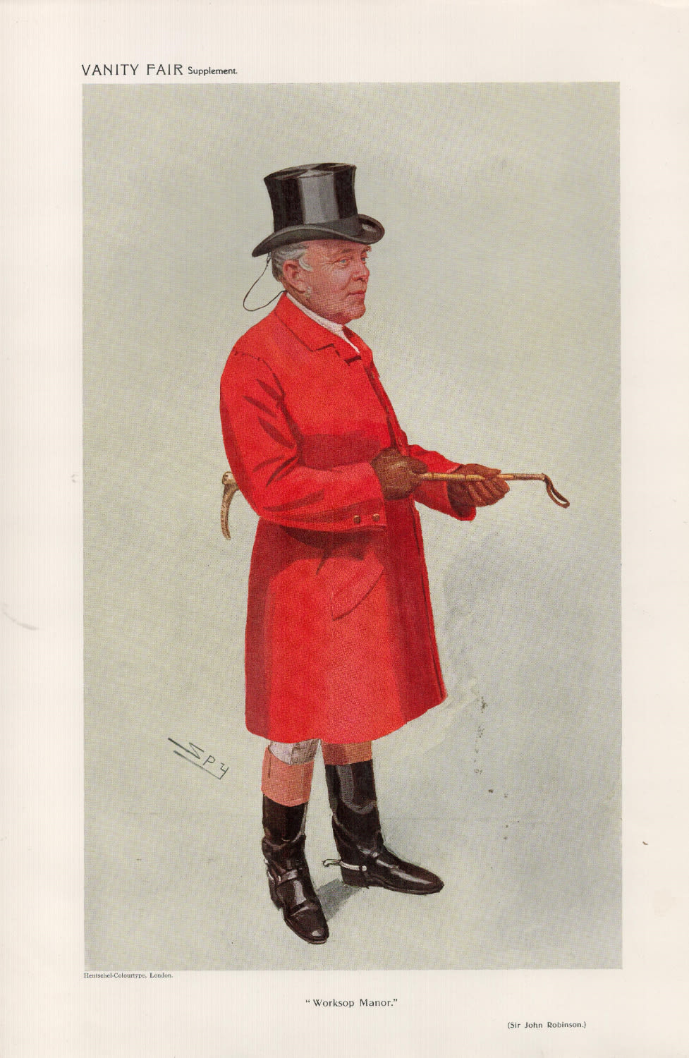 Lot 568: Vanity Fair print. Titled Worksop Manor. Subject Sir...