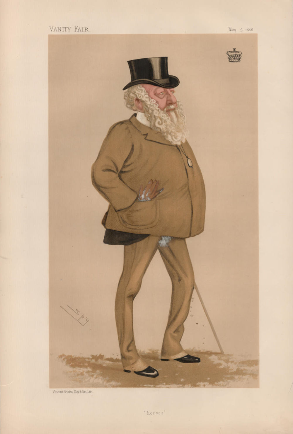 Lot 569: Vanity Fair print. Titled Horses. Subject The Viscount...