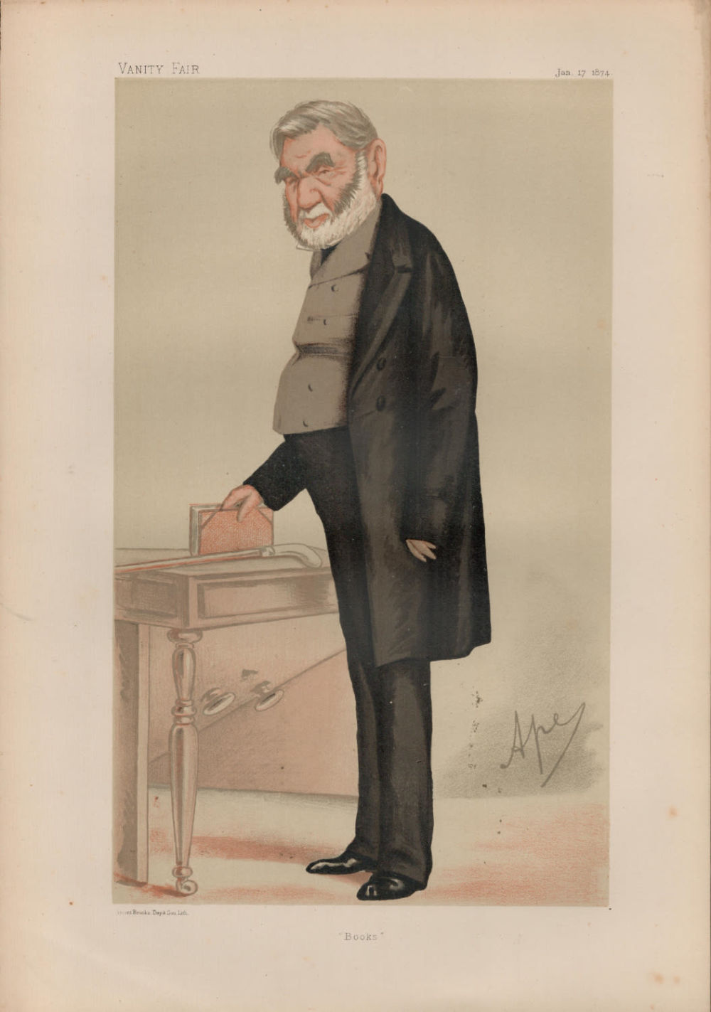 Lot 572: Vanity Fair print. Titled Books. Subject Sir A...