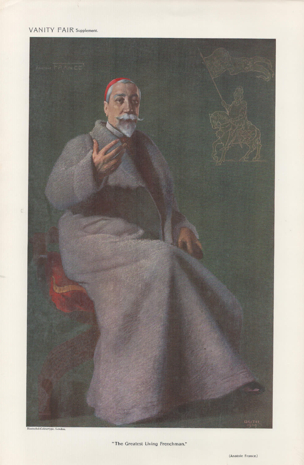 Lot 581: Vanity Fair print. Titled The Greatest living Frenchman....
