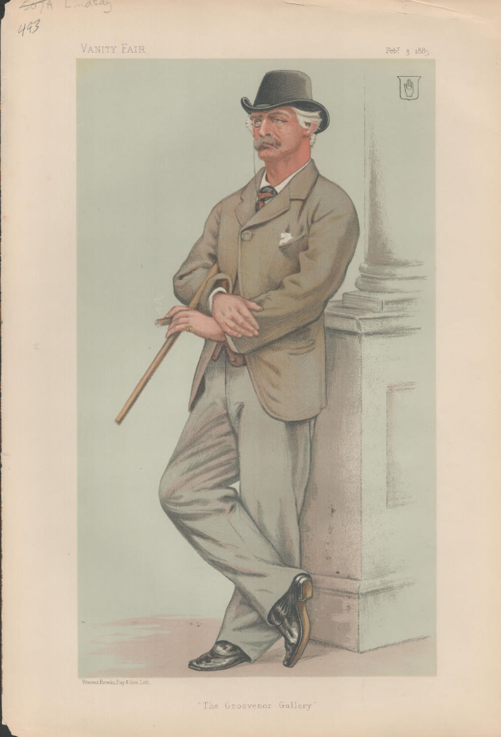 Lot 584: Vanity Fair print. Titled The Grosvenor Gallery. Subject...