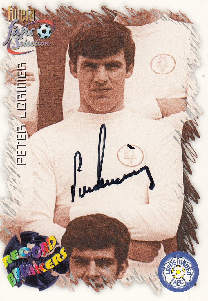 Lot 590: Autographed Peter Lorimer 1999 Trade Card: A Superbly...