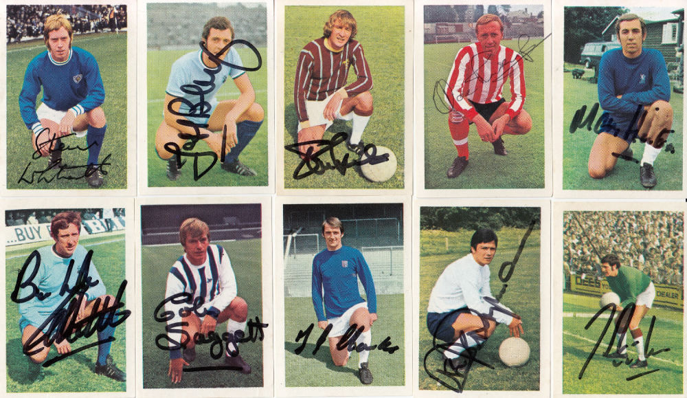 Lot 595: Football Autographed Fks 1972/73 Stickers: A Nice Lot...