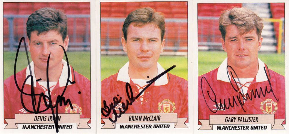 Lot 598: Football Autographed Man United 1993 Stickers: A Nice...