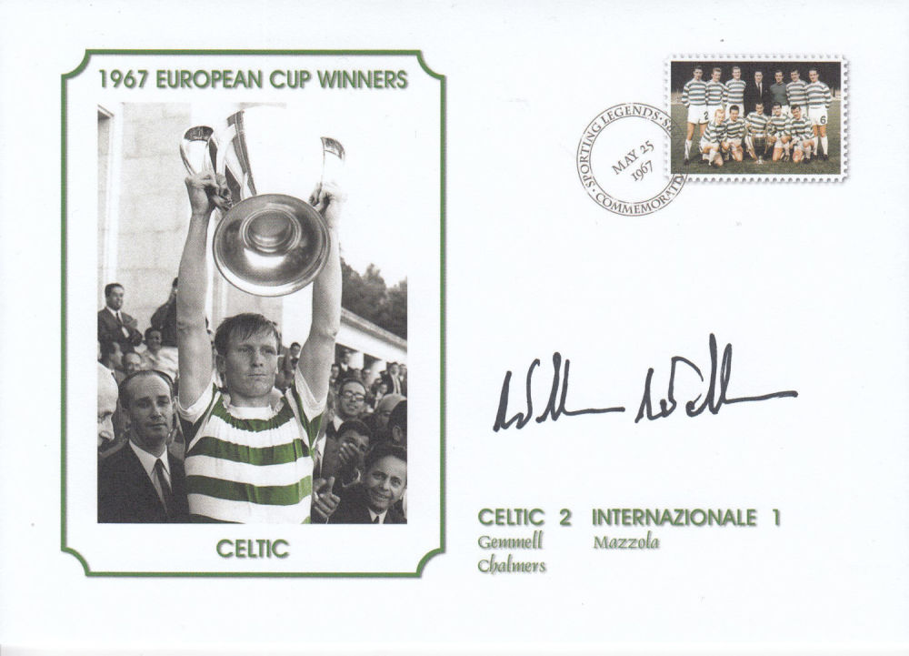 Lot 599: Football Autographed Willie Wallace 1967 Commemorative Cover A...