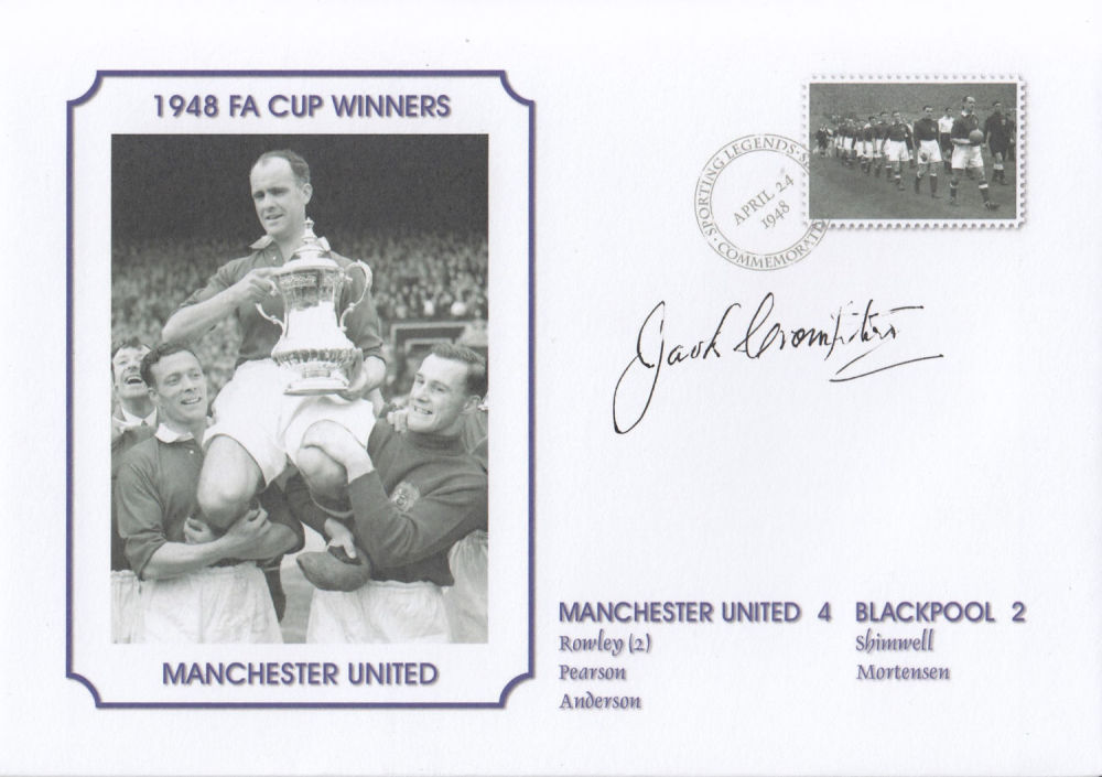 Lot 601: Football Autographed Jack Crompton 1948 Commemorative Cover A...