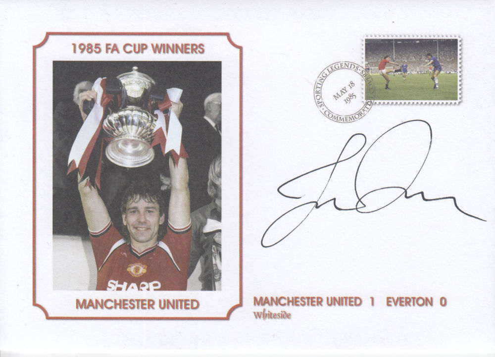 Lot 605: Football Autographed Jesper Olsen 1985 Commemorative Cover A...
