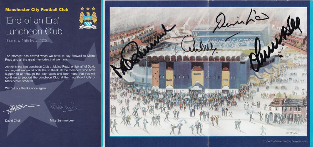 Lot 615: Football Autographed Manchester City 2003 A Superbly Produced...