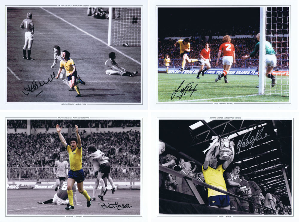 Lot 646: Football Autographed Arsenal 1979 Photographic Editions Measuring 16...