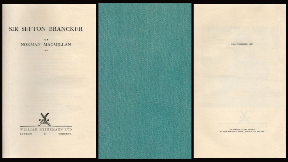 Lot 655: Sir Sefton Brancker by Norman Macmillan 1935 First...
