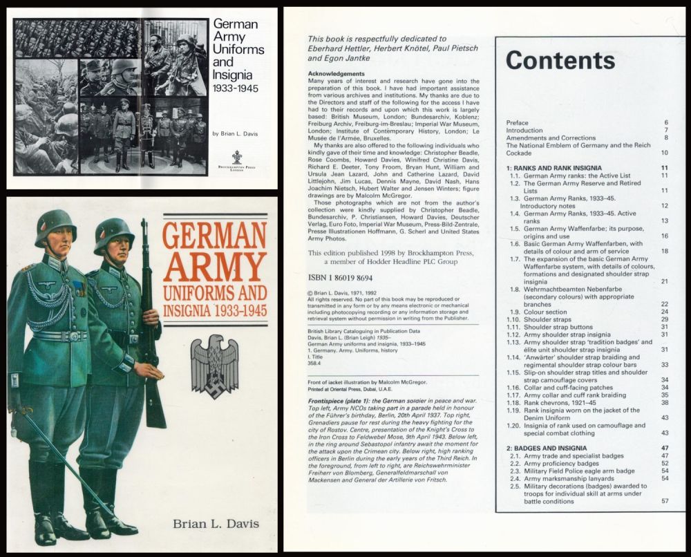 Lot 662: German Army Uniforms and Insignia 1933 1945 by...