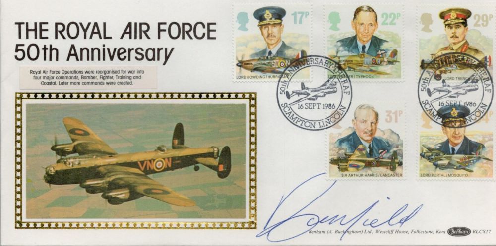 Lot 682: Squadron Leader Tony Bamfield signed FDC. The Royal...