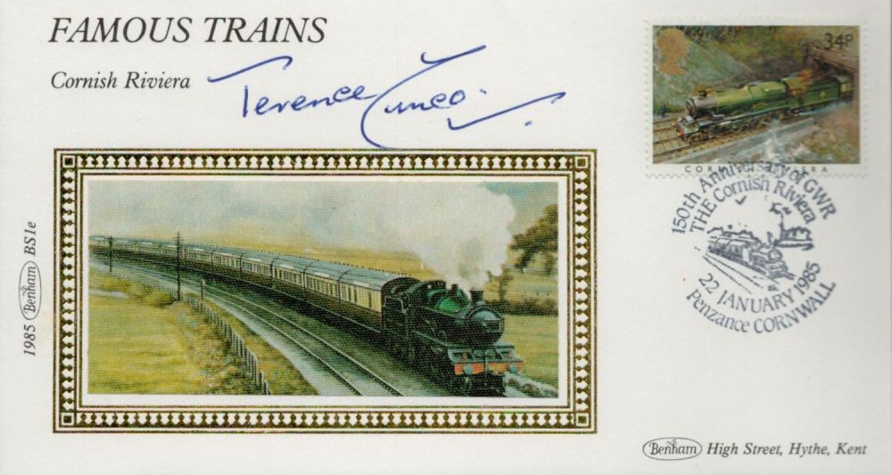 Lot 686: Terence Cuneo signed FDC. Famous Trains Cornish Riviera....