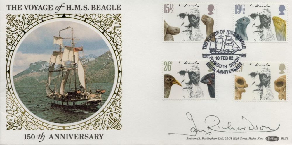 Lot 689: Ian Richardson signed FDC. The Voyage of H....