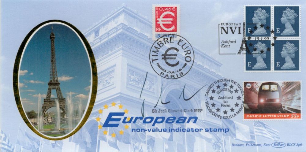 Lot 697: Sir Jack Stewart Clark MEP Signed FDC. European...