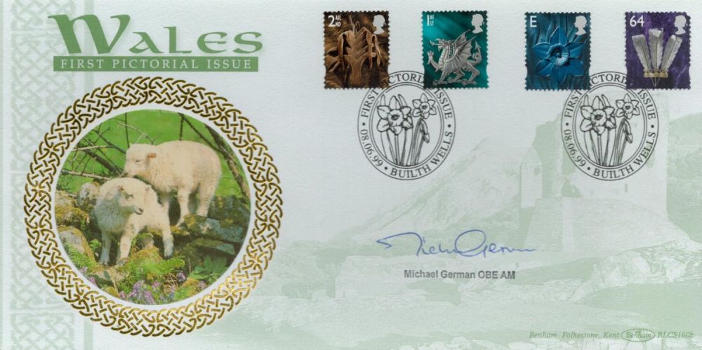 Lot 698: Michael German OBE AM signed FDC. Wales First...