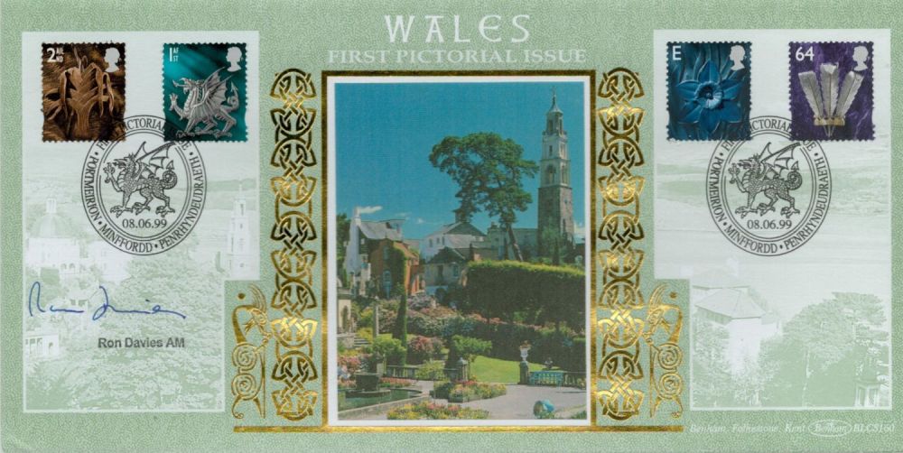 Lot 699: Ron Davies AM signed FDC. Wales First Pictorial...