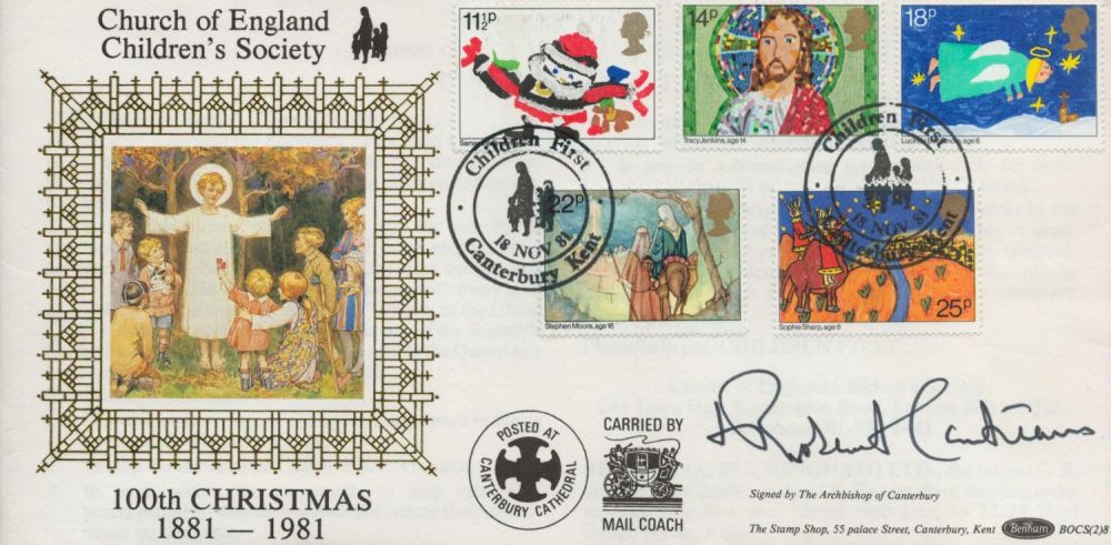 Lot 704: Robert Runcie signed FDC. Church of England Children's...