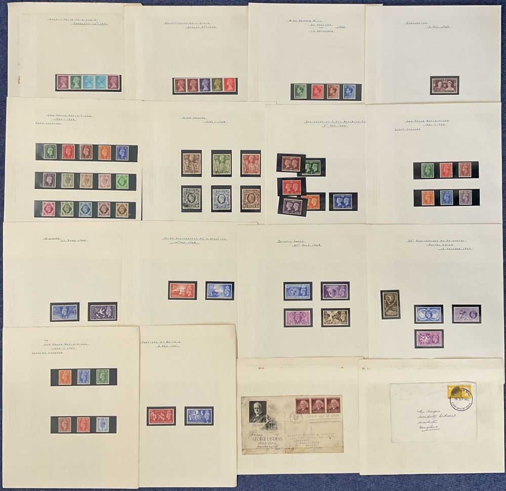 Lot 710: Mint GB stamps. 23 pages of stamps in...