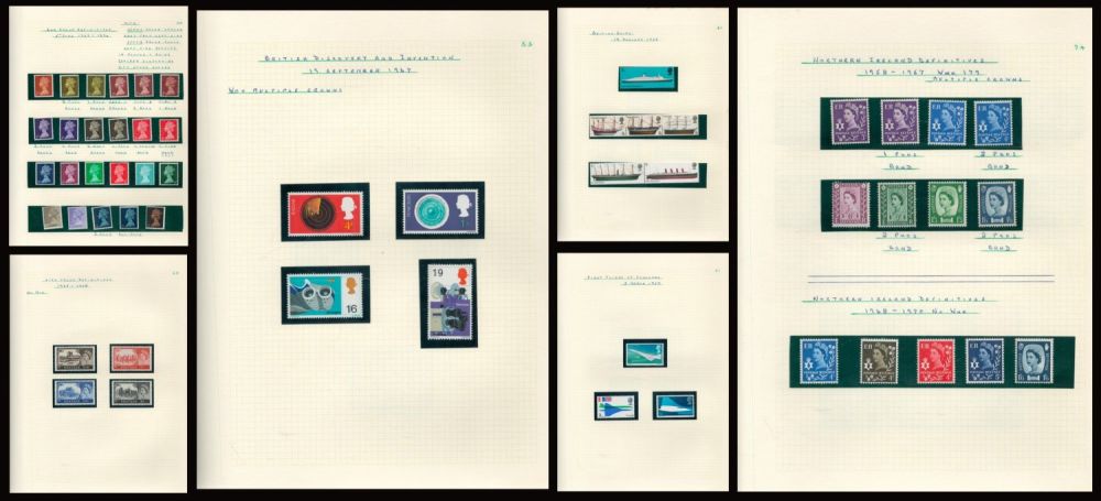 Lot 712: Mint GB stamps. 25+ pages of stamps in...
