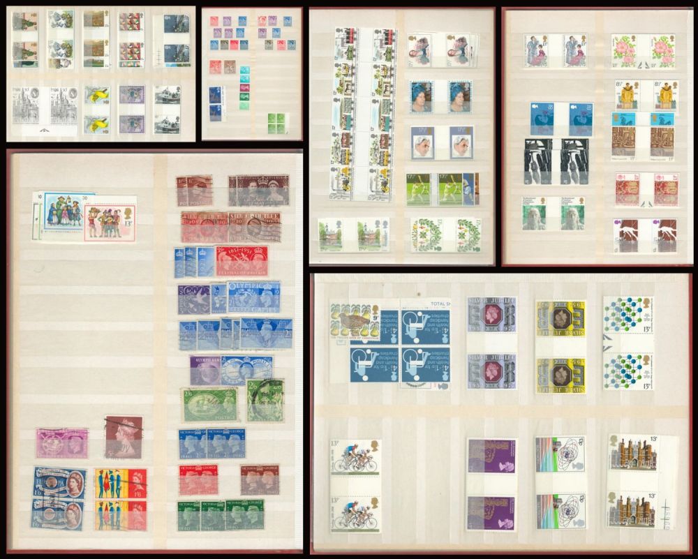 Lot 714: Mint GB stamps Red Stock book, real mixture....