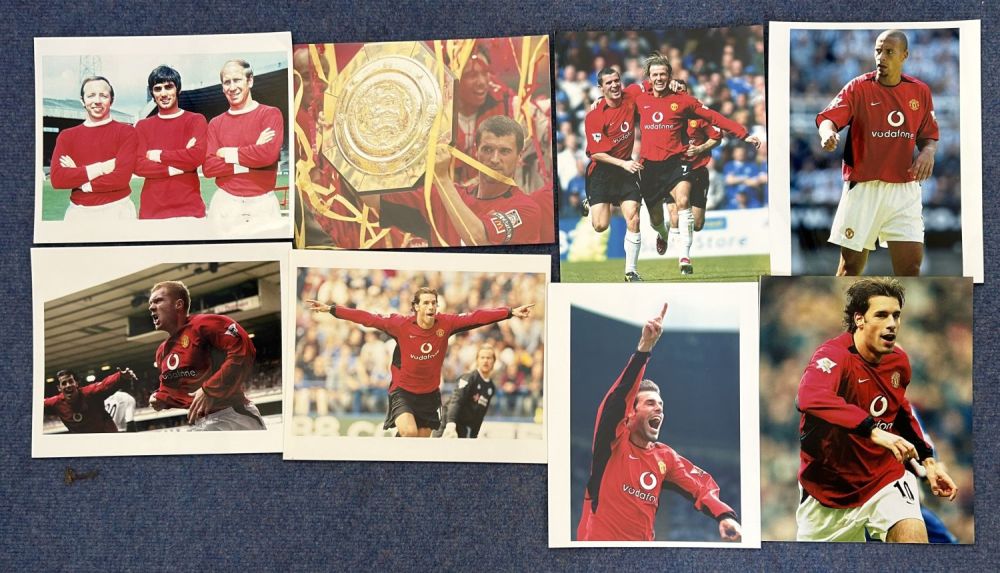 Lot 722: Football Man United collection of 15 colour UNSIGNED...
