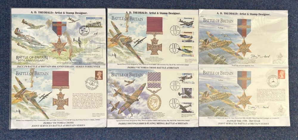 Lot 724: Battle of Britain collection of six superb, illustrated...