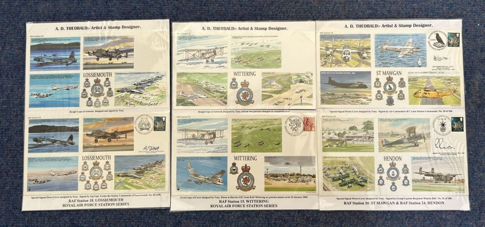 Lot 727: RAF stations collection of six cover comm great...
