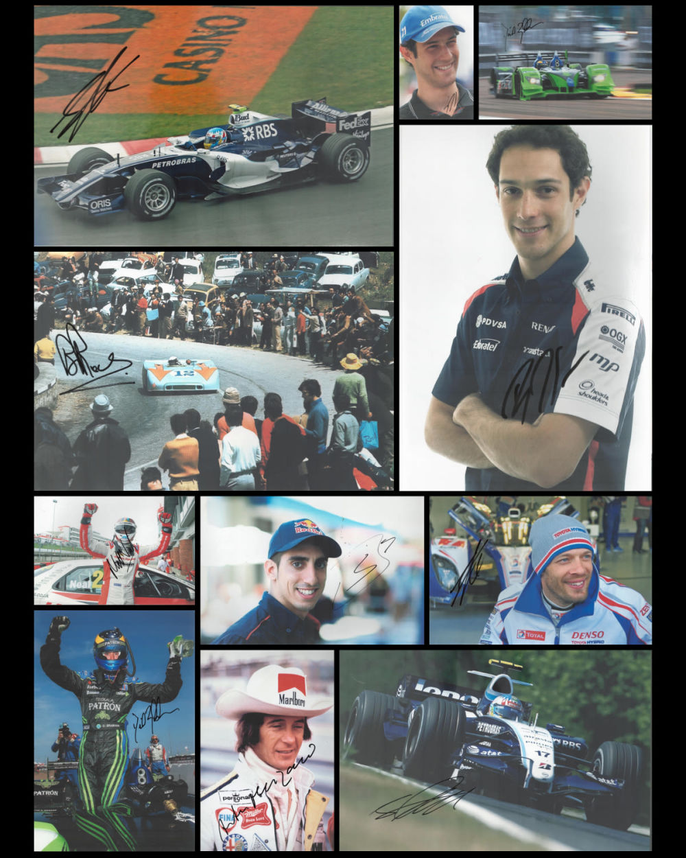 Lot 734: Motor Racing Formula one Autograph collection of Eleven...