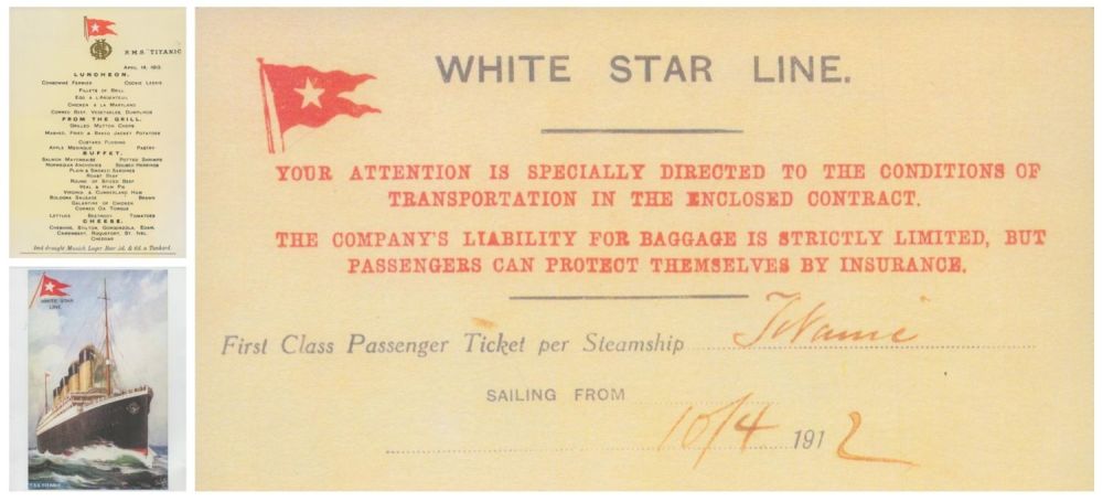 Lot 740: Titanic Memorabilia collection 10 x 8 colour photo,...