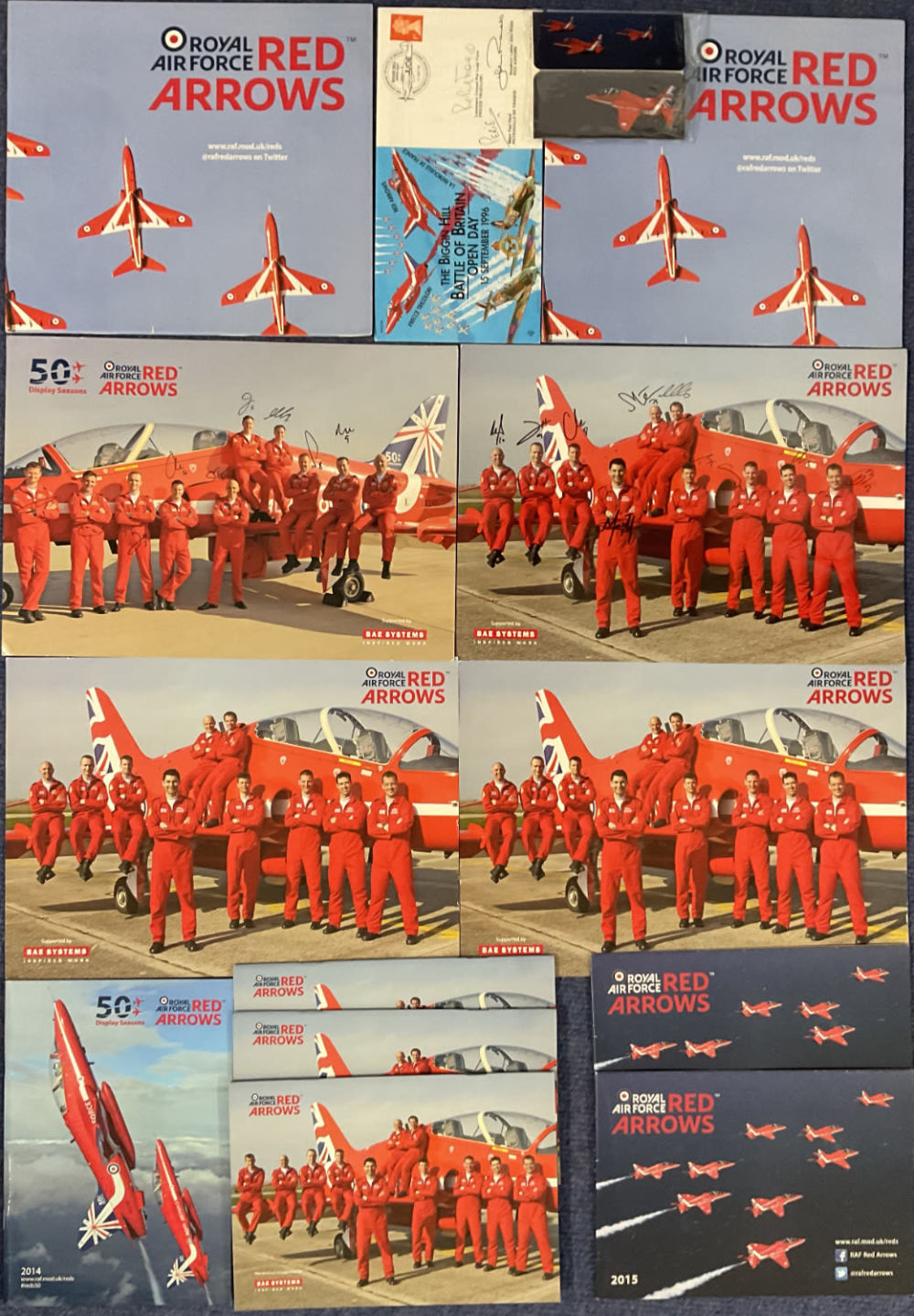 Lot 742: Red Arrows collection of booklets 2014/15, Two Team...